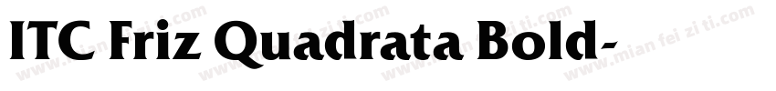 ITC Friz Quadrata Bold字体转换